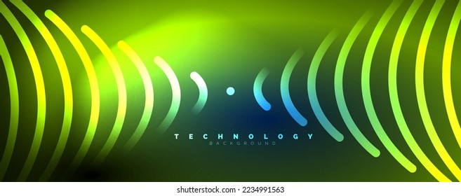 Light beams, neon lines abstract background. Vector Illustration For Wallpaper, Banner, Background, Card, Book Illustration, landing page