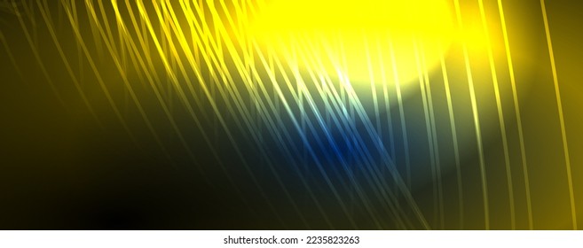 Light beams, neon lines abstract background. Vector Illustration For Wallpaper, Banner, Background, Card, Book Illustration, landing page