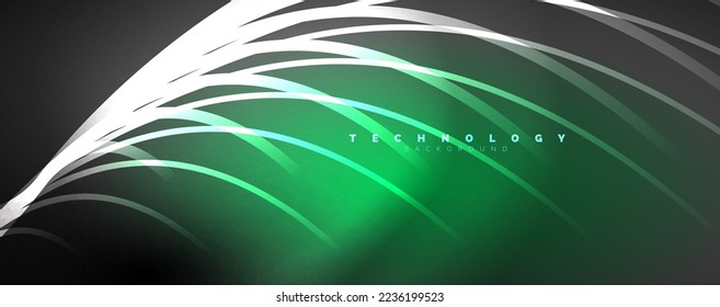 Light beams, neon lines abstract background. Vector Illustration For Wallpaper, Banner, Background, Card, Book Illustration, landing page