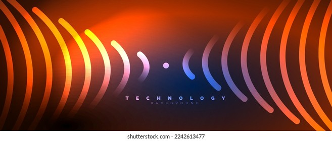 Light beams, neon lines abstract background. Vector Illustration For Wallpaper, Banner, Background, Card, Book Illustration, landing page
