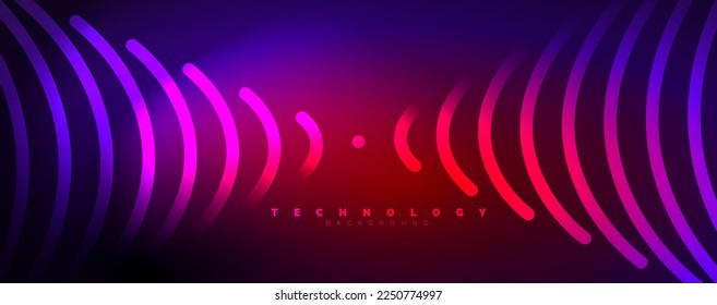 Light beams, neon lines abstract background. Vector Illustration For Wallpaper, Banner, Background, Card, Book Illustration, landing page