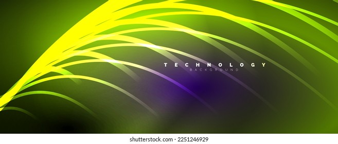 Light beams, neon lines abstract background. Vector Illustration For Wallpaper, Banner, Background, Card, Book Illustration, landing page