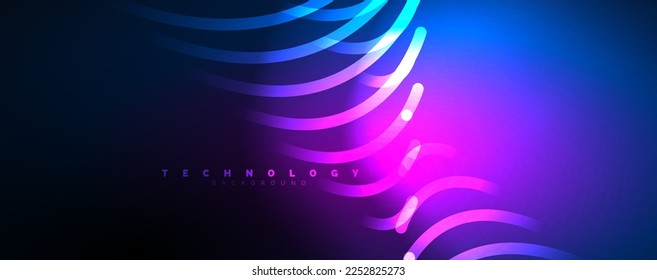 Vigas de luz, líneas de neón fondo abstracto. Ilustración vectorial para fondo de escritorio, pancarta, fondo, tarjeta, ilustración del libro, página de inicio
