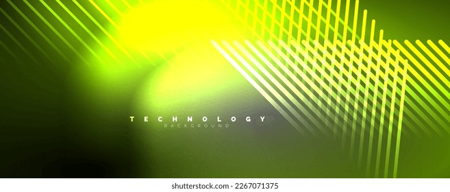 Vigas de luz, líneas de neón fondo abstracto. Ilustración vectorial para fondo de escritorio, pancarta, fondo, tarjeta, ilustración del libro, página de inicio