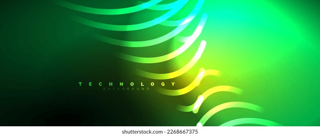 Light beams, neon lines abstract background. Vector Illustration For Wallpaper, Banner, Background, Card, Book Illustration, landing page