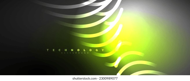 Light beams, neon lines abstract background. Vector Illustration For Wallpaper, Banner, Background, Card, Book Illustration, landing page