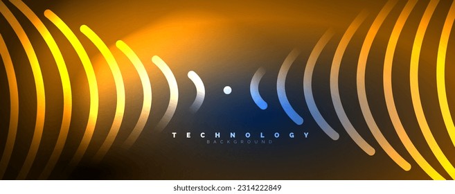 Light beams, neon lines abstract background. Vector Illustration For Wallpaper, Banner, Background, Card, Book Illustration, landing page