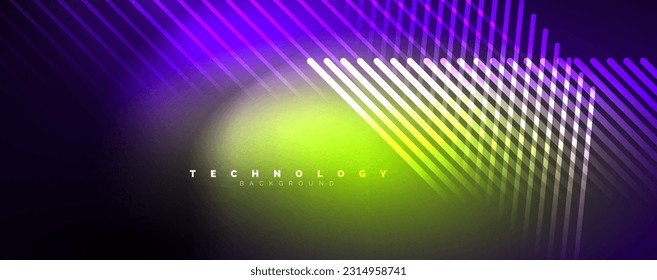 Light beams, neon lines abstract background. Vector Illustration For Wallpaper, Banner, Background, Card, Book Illustration, landing page
