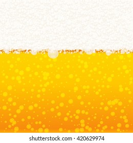 Light Beer with bubbles background. Use for web background, wrapping paper, product package decoration. Tillable. Editable