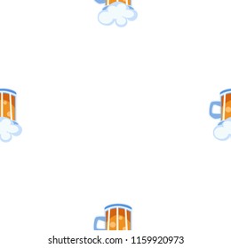 Light beer mug seamless pattern cartoon vector seamless pattern