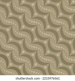 LIGHT BEIGE ABSTRACT SEAMLESS PATTERN WITH CIRCLES HALF MOONS IN VECTOR