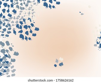 Light beige background with abstract shapes, spots and splashes. Wallpaper, gradient pattern, chaotic paint spots hand drawing. Grange style.