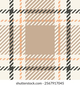 light beige and light brown color of plaid buffalo checkered seamless pattern use for fabric, textile, wrap, tablecloth and print 