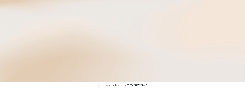Light beige gradient background. Light brown cream bg. Abstract gradient ivory color backdrop. Simple smooth beige wallpaper. Soft sepia pearl texture. Vector illustration.