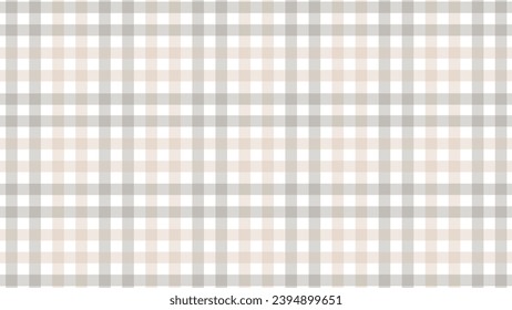 Light beige and grey plaid fabric texture as a background	