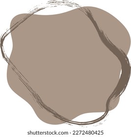 Light Beige Grunge Dry Brush Banner with Copyspace
