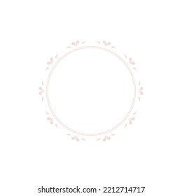 hellbeige ornamentale, runde Muster auf weißem Hintergrund. Kartenvorlagendesign. Dekorativer Vektorrahmen.