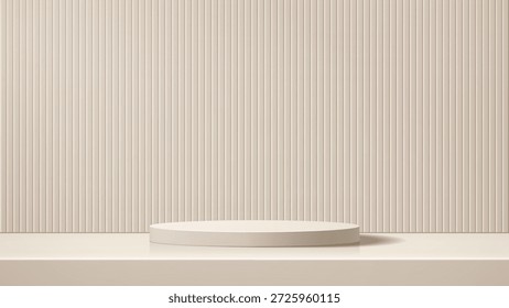 Light beige podium for product presentation