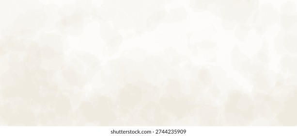 Light beige watercolor effect background. Cream watercolour gradient texture. Soft ecru blurred paint splashes wallpaper for birthday or wedding design. Vector feminine pale marble backdrop