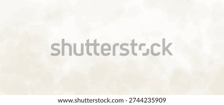 Light beige watercolor effect background. Cream watercolour gradient texture. Soft ecru blurred paint splashes wallpaper for birthday or wedding design. Vector feminine pale marble backdrop