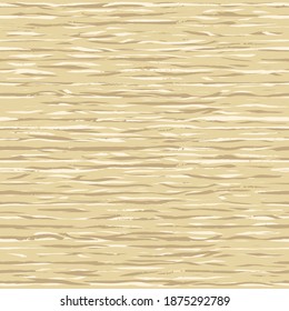 Light beige wood grain texture. Dense lines. Seamless background. Empty natural pattern swatch template. Vector illustration