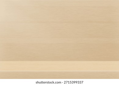 Hellbeiger Holzstrukturhintergrund mit subtilem Naturkorn. Minimales Kulissendesign Vektorgrafik