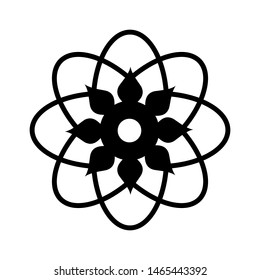 Light black abstract geometric flower logo template. Business abstract icon isolated on white. Use for logo, sign, symbol, web, label, icon. Vector illustration