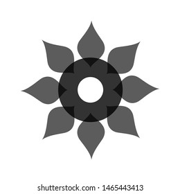 Light black abstract geometric flower logo template. Business abstract icon isolated on white. Use for logo, sign, symbol, web, label, icon. Vector illustration