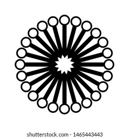 Light black abstract geometric flower logo template. Business abstract icon isolated on white. Use for logo, sign, symbol, web, label, icon. Vector illustration