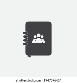 light black book icon with a flat style so it looks simple. for a template or logo