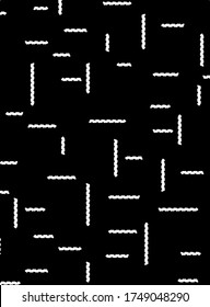 Textura de tela de fusión de tejido grueso negro claro. Fragmento cuadrado, vista superior cerrada. Vector EPS10.