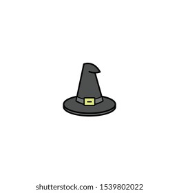 light black colored witch's hat for halloween