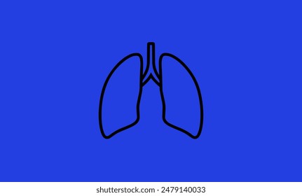 light black outline on a blue background