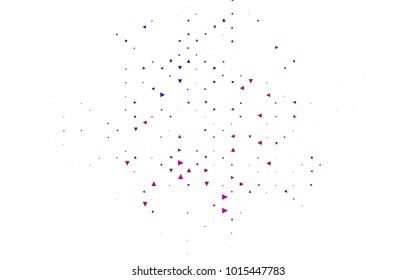Light Black vector abstract colorful background, which consist of triangles. Pattern with colored triangles on white background.