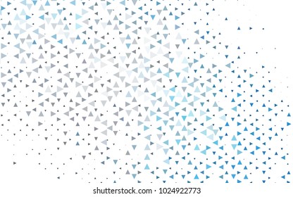 Light Black vector abstract colorful background, which consist of triangles. Pattern with colored triangles on white background.