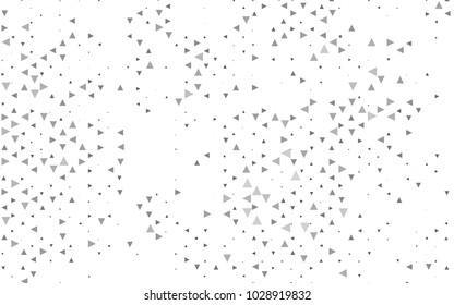 Light Black vector abstract colorful background, which consist of triangles. Pattern with colored triangles on white background.