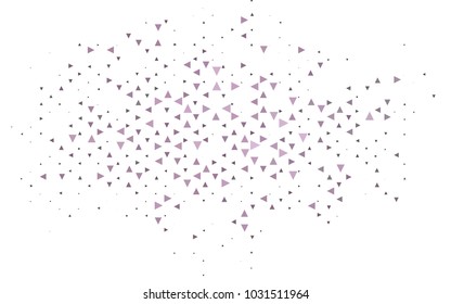 Light Black vector abstract colorful background, which consist of triangles. Pattern with colored triangles on white background.