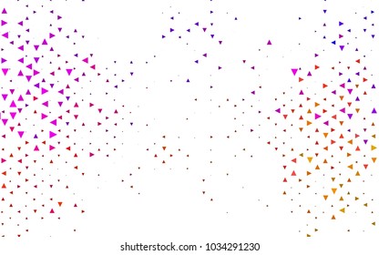 Light Black vector abstract colorful background, which consist of triangles. Pattern with colored triangles on white background.