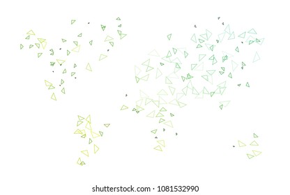 Light Black vector abstract colorful background, which consist of triangles. Pattern with colored triangles on white background.