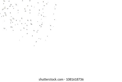 Light Black vector abstract colorful background, which consist of triangles. Pattern with colored triangles on white background.