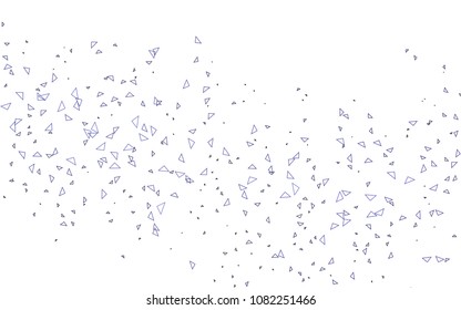 Light Black vector abstract colorful background, which consist of triangles. Pattern with colored triangles on white background.