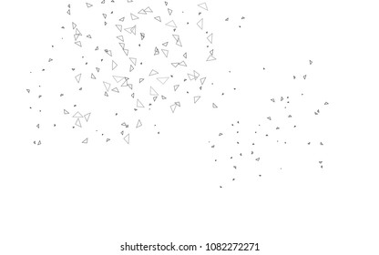Light Black vector abstract colorful background, which consist of triangles. Pattern with colored triangles on white background.