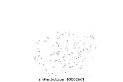 Light Black vector abstract colorful background, which consist of triangles. Pattern with colored triangles on white background.