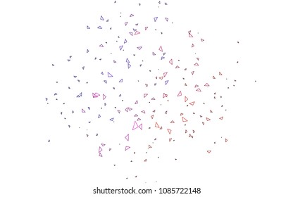 Light Black vector abstract colorful background, which consist of triangles. Pattern with colored triangles on white background.