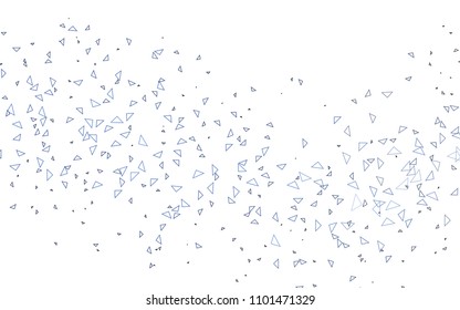 Light Black vector abstract colorful background, which consist of triangles. Pattern with colored triangles on white background.