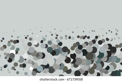 Light Black vector abstract pattern with circles. Geometry template for your business design. Background with colored spheres.