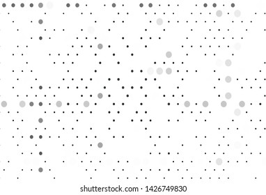 Light Black vector backdrop with dots. Blurred bubbles on abstract background with colorful gradient. Completely new template for your brand book.