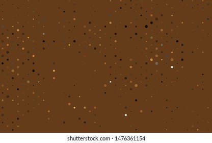 Light Black vector backdrop with dots. Modern abstract illustration with colorful water drops. Pattern for ads, booklets.