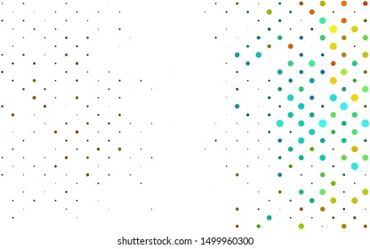 Light Black vector backdrop with dots. Modern abstract illustration with colorful water drops. Pattern for ads, leaflets.