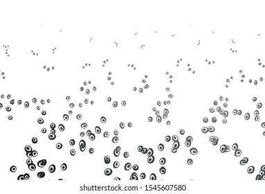 Light Black vector backdrop with dots. Blurred bubbles on abstract background with colorful gradient. Design for business adverts.